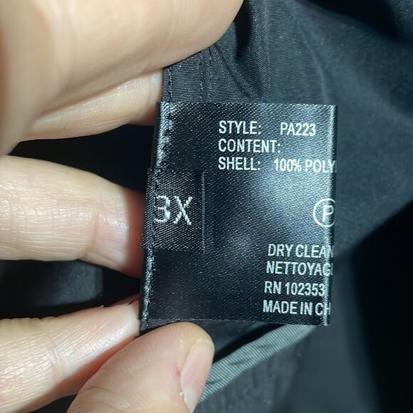 Sanyo 3x black 💯 polyester long rain coat ling back walking pleat euc - Picture 6 of 11